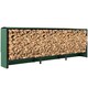 image 1 of Outsunny Firewood Rack with Waterproof Cover, Heavy Duty Metal Log Store Indoors, Log Storage Holder for Outdoor Indoor Fireplace, 300 x 36 x 99 cm, Dark Green