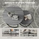 image 5 of HOMCOM 2 Pcs Stacking Coffee Table Set Steel Frame, Marble Grey Black
