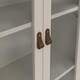 image 8 of Barcelona China Cabinet 2 Glass Doors with 3 Drawers in Cashmere Cream