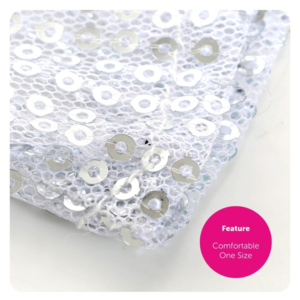 image 1 of King of Pop Sequin Glove | Silver | 1