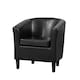 image 1 of Aspen Faux Leather Tub Chair - Black