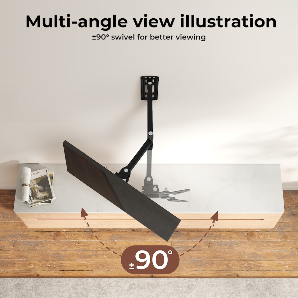 image 1 of Levede TV Wall Bracket Mount Tilt Swivel Arm for 16 to 43 Inch LED Screen