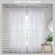 image 4 of Sheer White Plain Woven Voile Slot Top Curtain Panel Pair (55x108") 145x274cm