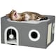 image 1 of PawHut Cat Cave with Fluffy Ball and Scratch Pad for Indoor Pets