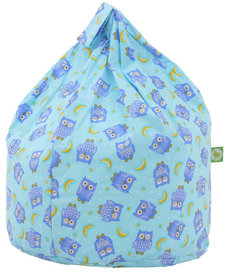 image 1 of Bean Lazy Blue Owl Bean Bag Large Size