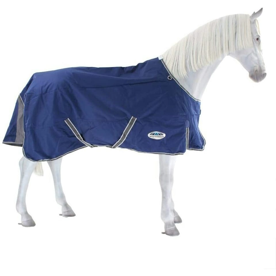 image 1 of Weatherbeeta Comfitec Premier Free II Standard-Neck Lightweight Horse Turnout Rug - Dark Blue/Grey/White - 6´ 5"