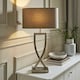 image 1 of ValueLights Katniss Brushed Chrome Table Lamp with Oval Shade Chrome | Grey
