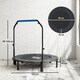 image 3 of HOMCOM 48" Foldable Mini Trampoline Fitness Trampoline Rebounder for Adults with Adjustable Foam Handle, for Indoors, Outdoors, Cardio Training, Blue | Blue