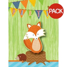Creative Converting Forest Fox Invitations (Pack of 8) - Multicoloured - One Size
