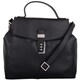 image 4 of Premium Soft Genuine Leather Top Handle Cross Body Shoulder Handbag Purple | Grape/Ivory