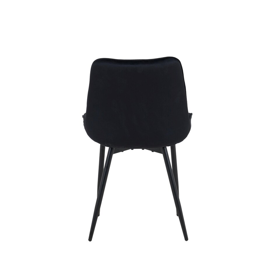 image 1 of New York Dining Table with 4 Erica Velvet Chairs - Black | Black