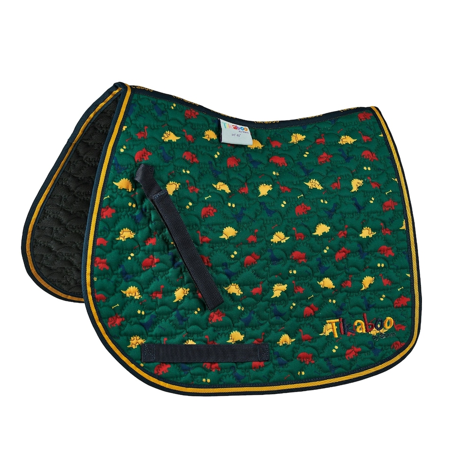 image 1 of Tikaboo Dinosaur Horse Saddlepad - Green - 15in - 16.5in