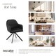 image 7 of Lounge Armchair Living Room Accent Chair 360 Swivel Slim Steel Legs Velvet Fabric | Black | black/black | 2