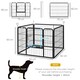 image 7 of Pawhut Metal Pet Playpen Dog Kennel w/Door Latches In/Outdoor Use 82Lx82Wx60Hcm