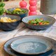 image 8 of Scandi Home Set of Four Stavanger 21cm Blue Artisan Glaze Ceramic Pasta Bowls Blue