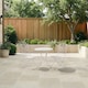 image 2 of Charles Bentley Rustic Metal Garden Bistro Set - Leaf Design | White | White