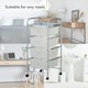 image 4 of VonHaus 4 Drawer White Storage Trolley with 360° Wheels
