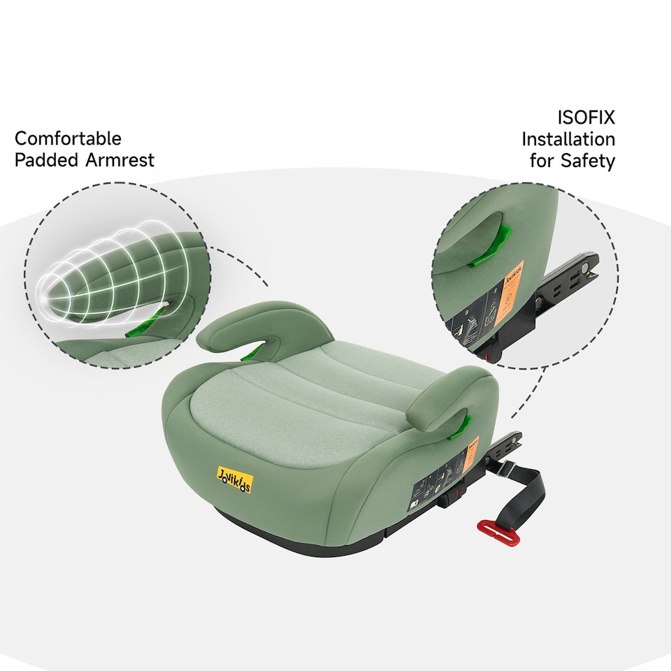 image 1 of JoviKids Ohho Isofix Booster Seat - Green