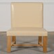 image 10 of Oregon Round Oak Dining Table with Washington Leather Chairs Cream