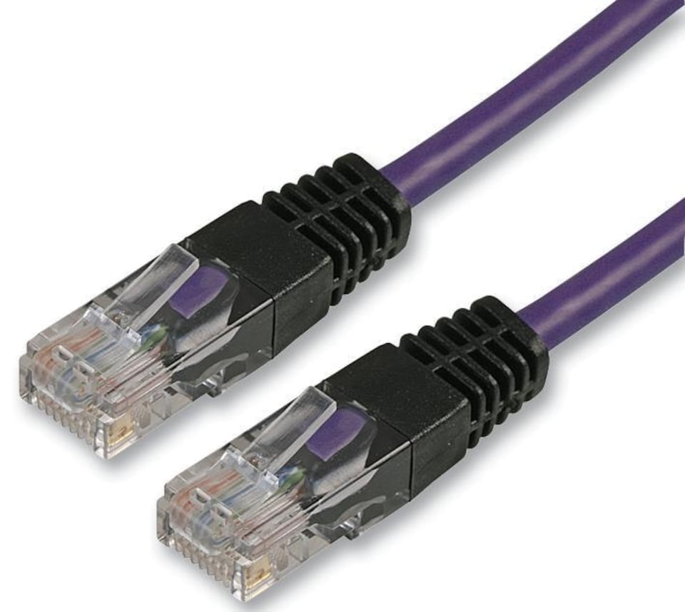 PRO SIGNAL - 1m Violet Cat5e Crossover Lead