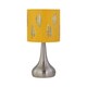 image 2 of Set of 2 Romana - Brushed Chrome Touch Operated Table Lamps Bedside Lights Ochre Fern Shade Silver | Yellow