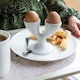 image 2 of KitchenCraft White Porcelain Double Egg Cup