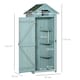 image 5 of Outsunny Wooden Garden Storage Shed Outdoor Tool Storage Box, Blue