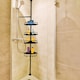 image 4 of 4-Tier Telescopic Corner Shower Caddy Bathroom Wall Shelf & Storage Organizer
