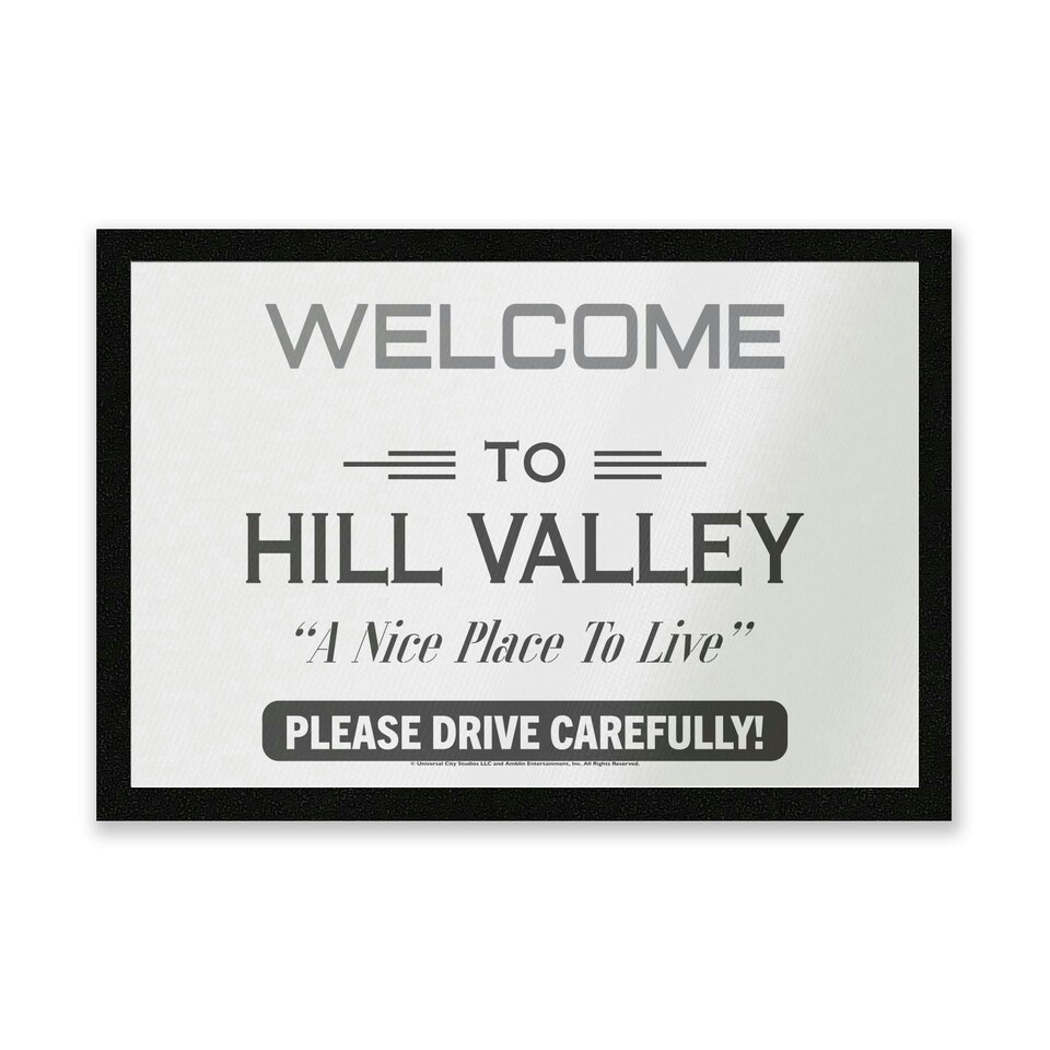 image 1 of Official Back to the future Back To The Future Hill Valley Entrance Mat