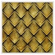 image 1 of Golden geometric flower pattern (Picutre Frame) White | S