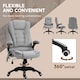 image 8 of Vinsetto Office Chair, Ergonomic Fabric Desk Chair with 6-Point Massage and Back Heated, Arms, Lumbar Support, Light Grey