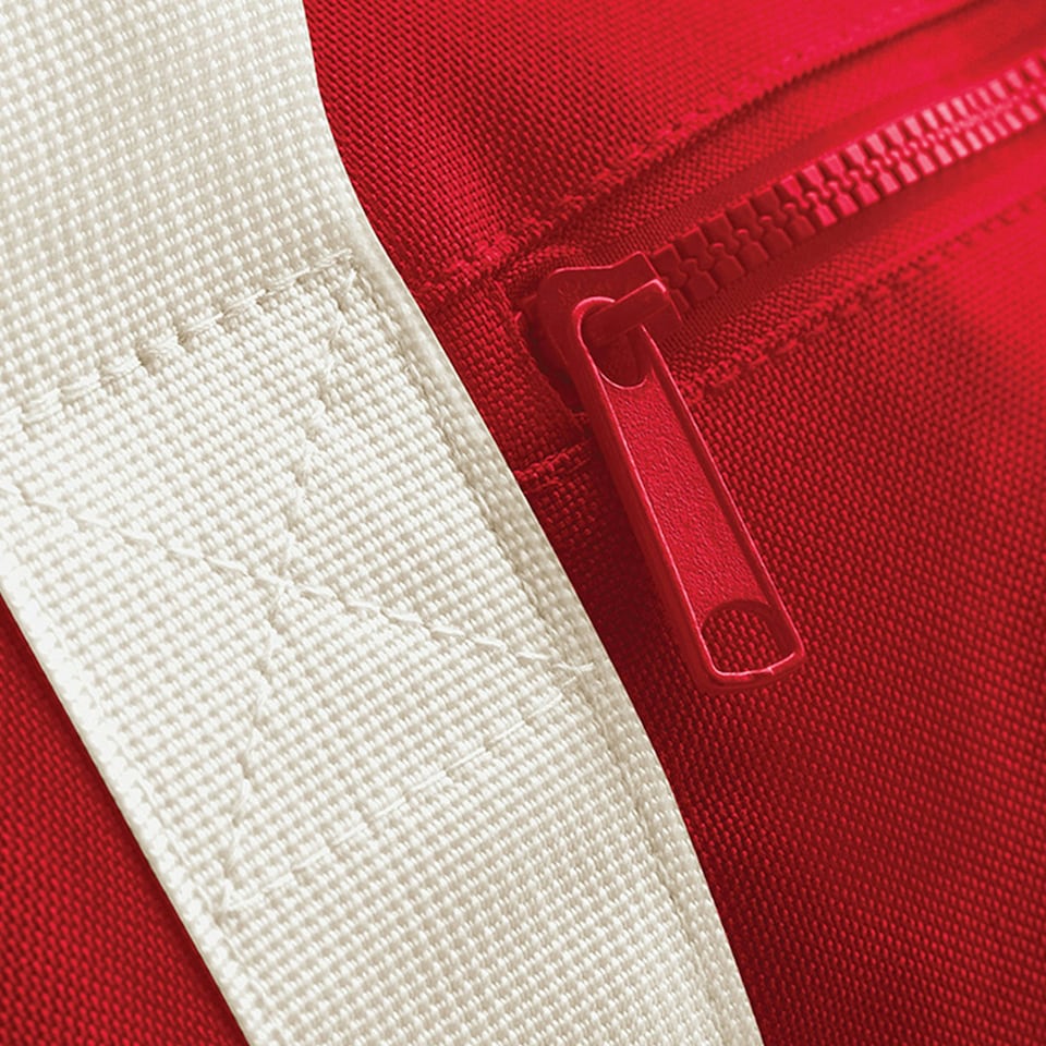 image 1 of Bagbase Mini Barrel Shoulder Bag - Classic Red/Off White - One Size Pink