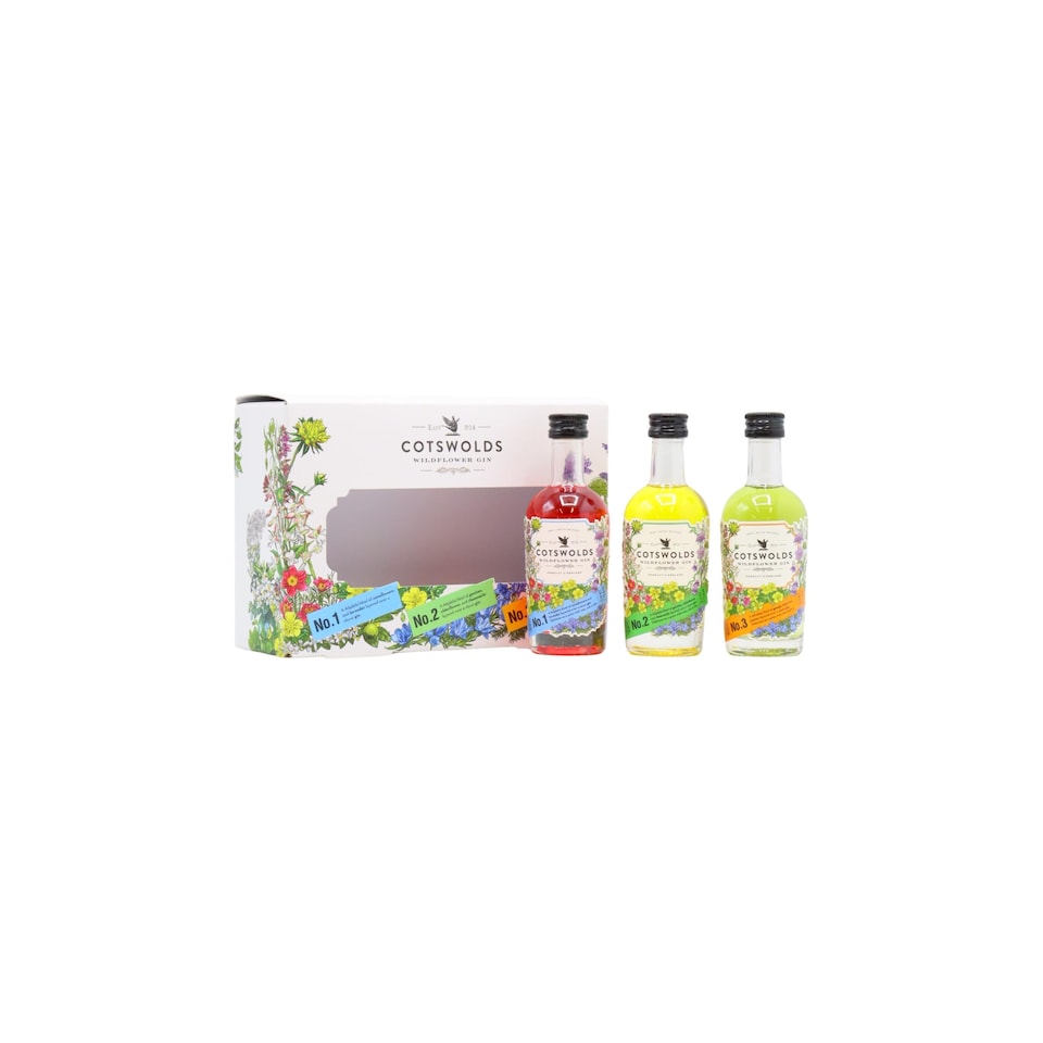 Cotswolds - Wildflower Gin Miniature Gift Pack