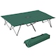 image 1 of Outsunny Double Camping Bed Camping Cot Foldable Sunbed Outdoor Patio Sleeping Bed Super Light with Carry Bag Green