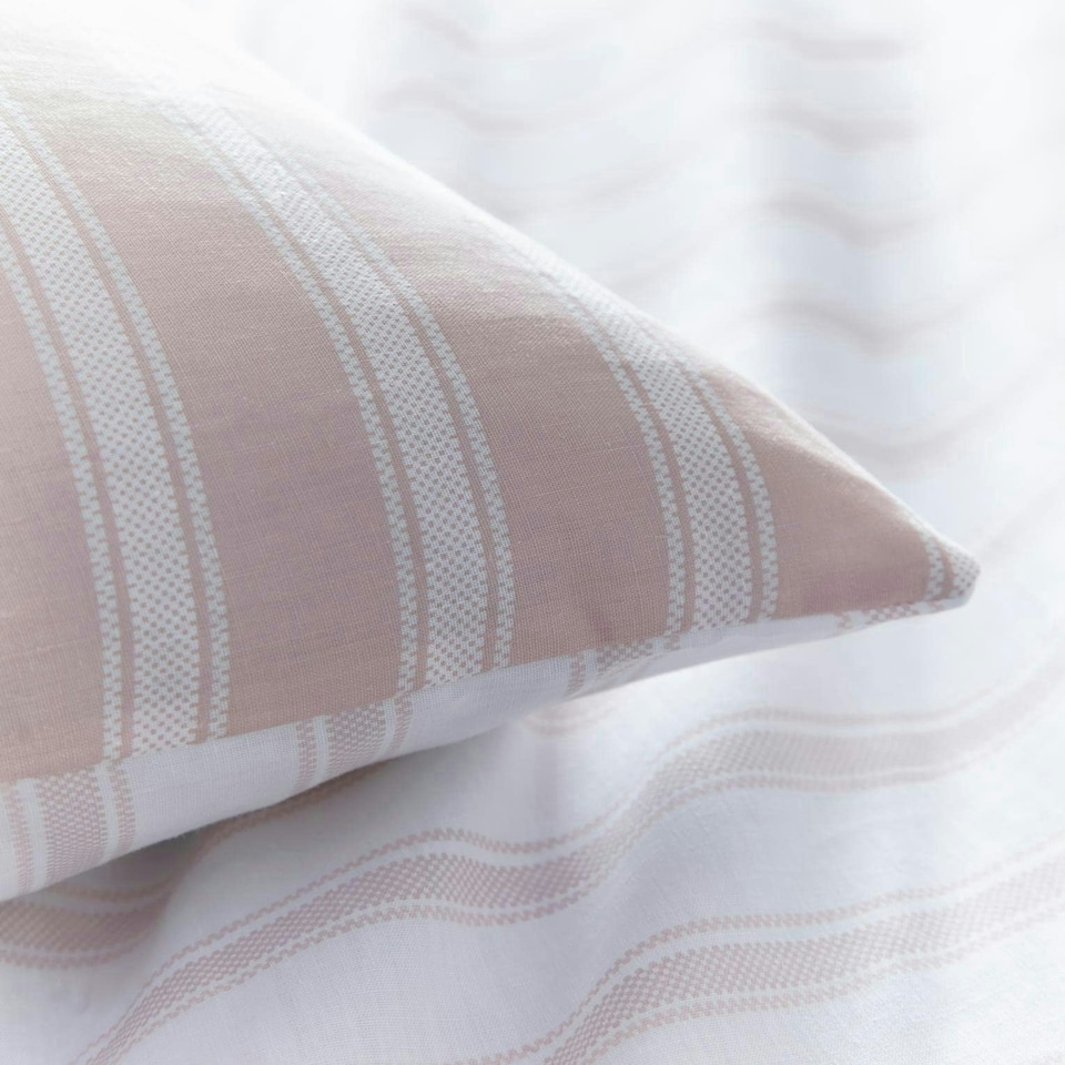 image 1 of Portfolio Home Harvard Stripe Duvet Set Reversible Bedding Bed Set Pink | Double
