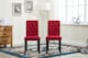 image 2 of Set of 2 Tufted Button Back Fabric Dining Chairs Red by MCC Direct