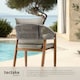 image 4 of Garden Chair Manacor in a Corded Design with Acacia Wood Frame and Matching Cushions | Grey | greige | One Size | 4