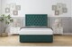 image 2 of Sloomy Montana Emerald Plush Divan Bed Base 2 Drawers Foot-End With 26 Inch Strutted Headboard | Green | Emerald | King | 1