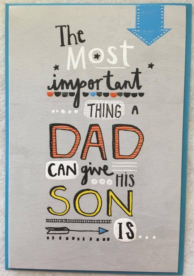 image 1 of From Your Son Most Important Thing a Dad Give His Father's Day Greeting Card