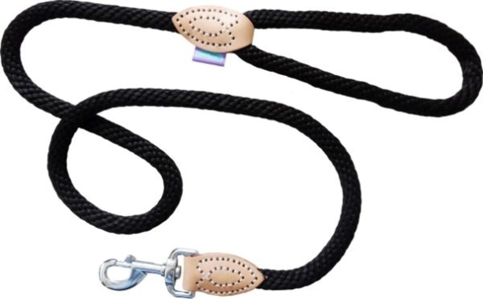 Dog & Co Supersoft Rope Slip Lead Black 8mm X60"