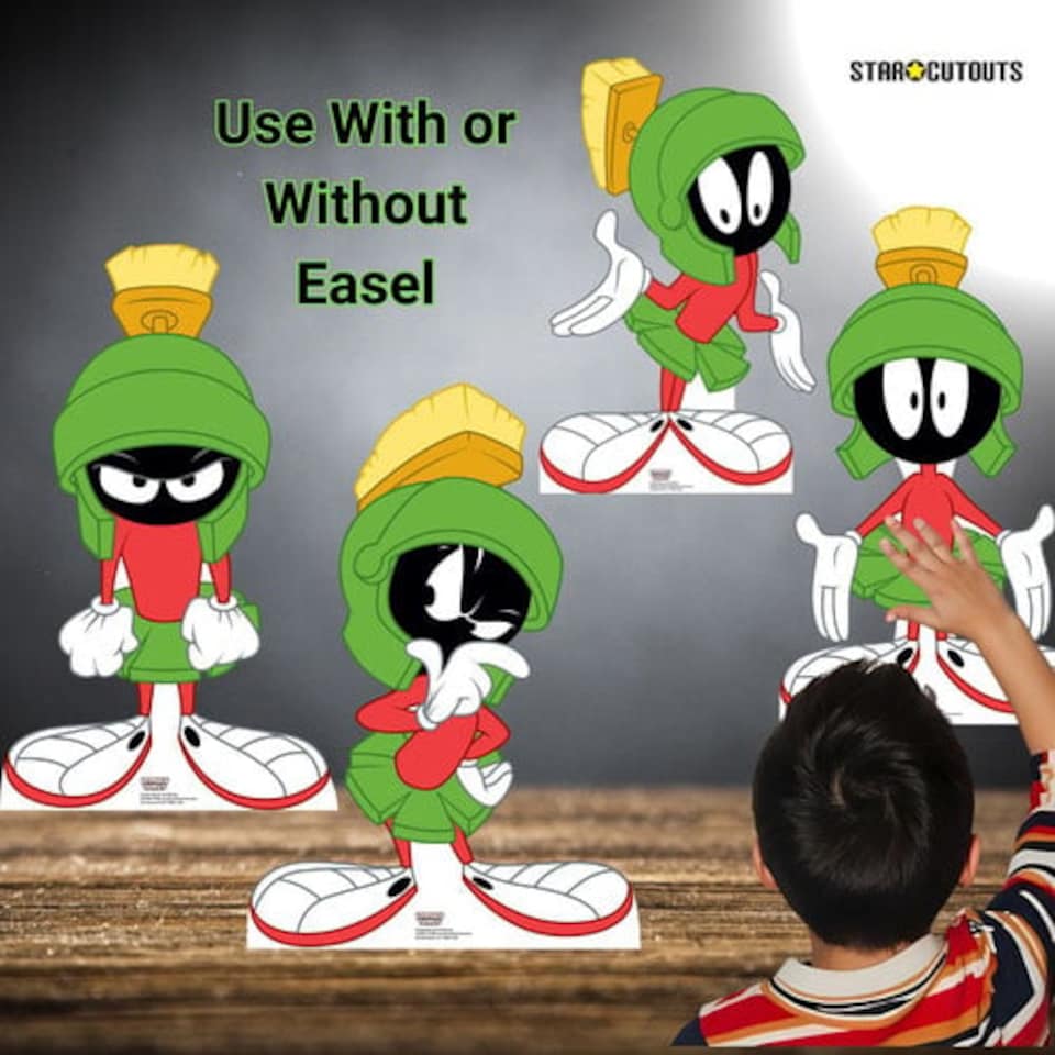 image 1 of Marvin The Martian Star Mini Cardboard Cutouts 60cm - Pack of 4