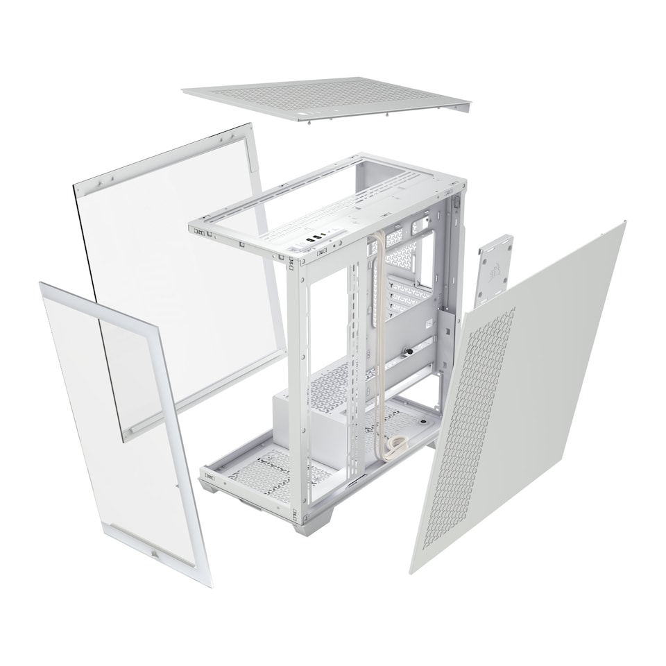 image 1 of Corsair 3500X Tempered Glass Mid Tower ATX Gaming PC Case White - CC-9011277-WW