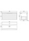 image 8 of Balterley Fluted Wall Hung 1 Drawer Vanity Basin Unit with Ceramic Basin | Green | Satin Green