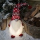 image 2 of Festive Christmas 66cm LED Lit Snowflake Sitting Gonk - Red