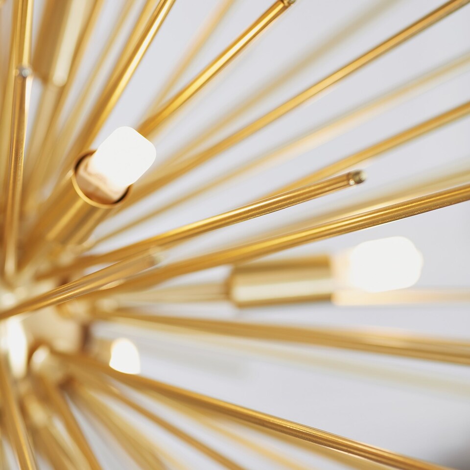 image 1 of Orta 9 Light Spherical Pendant Satin Brushed Gold Plate, G9