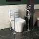 image 2 of HOMCOM Adjustable Toilet Safety Frame with Additional Rubber Tips Storage
