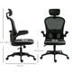 image 7 of Vinsetto Mesh Chair with Headrest, 4D Lumbar Support, Flip-up Arm, Black | Black | One Size
