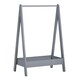 image 10 of Junior Vida Kids Bedroom Furniture Space Saving Foldable Clothing Rack - Grey