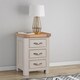 image 1 of Bologna Painted Bedside with 3 Drawers - L38 x W45 x H60 cm - Oak