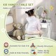 image 3 of ZONEKIZ Kids Vanity Table Set, Beauty Flower Design, for Ages 3-6 Years - White White